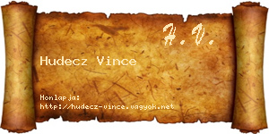 Hudecz Vince névjegykártya